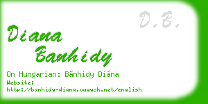 diana banhidy business card